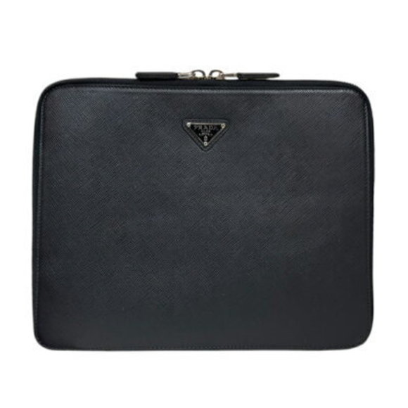 Prada clutch bag black leather Saffiano - Picture 1 of 6